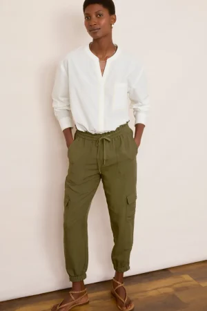 WYSE London Trousers-Aniyah Cargo Trouser - Khaki