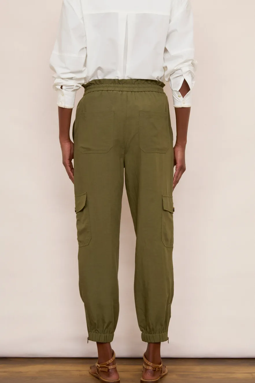WYSE London Trousers-Aniyah Cargo Trouser - Khaki