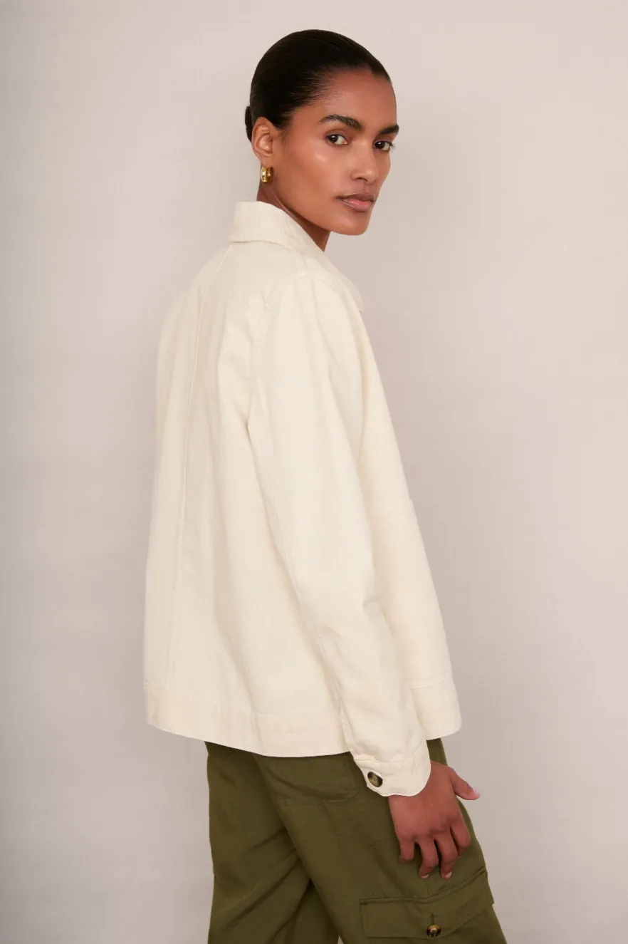 WYSE London Denim-Aveline Denim Jacket - Ecru
