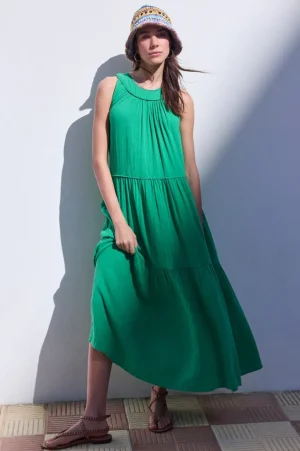 WYSE London Holiday-Bethany Halterneck Dress - Green