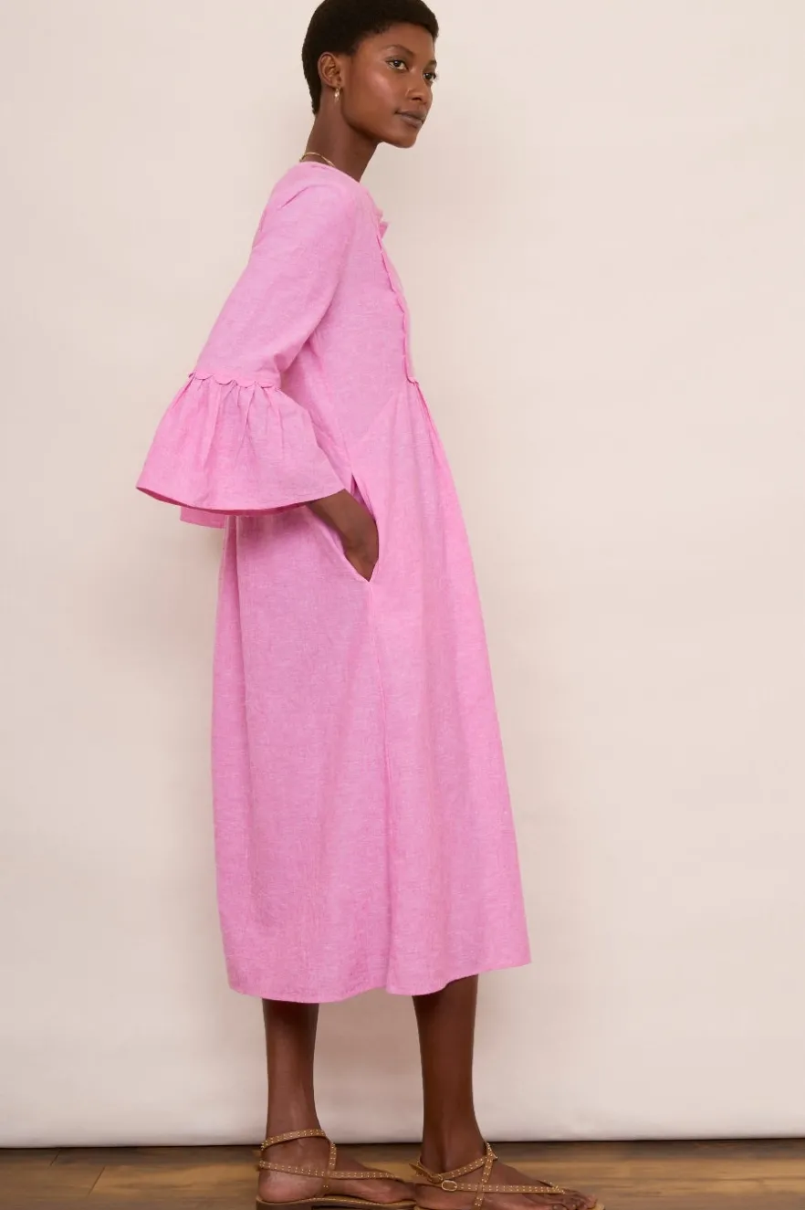 WYSE London Dresses & Jumpsuits-Billie Scallop Dress - Pink