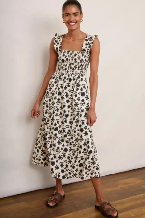WYSE London Dresses & Jumpsuits-Bliss Dress - Ecru/Charcoal