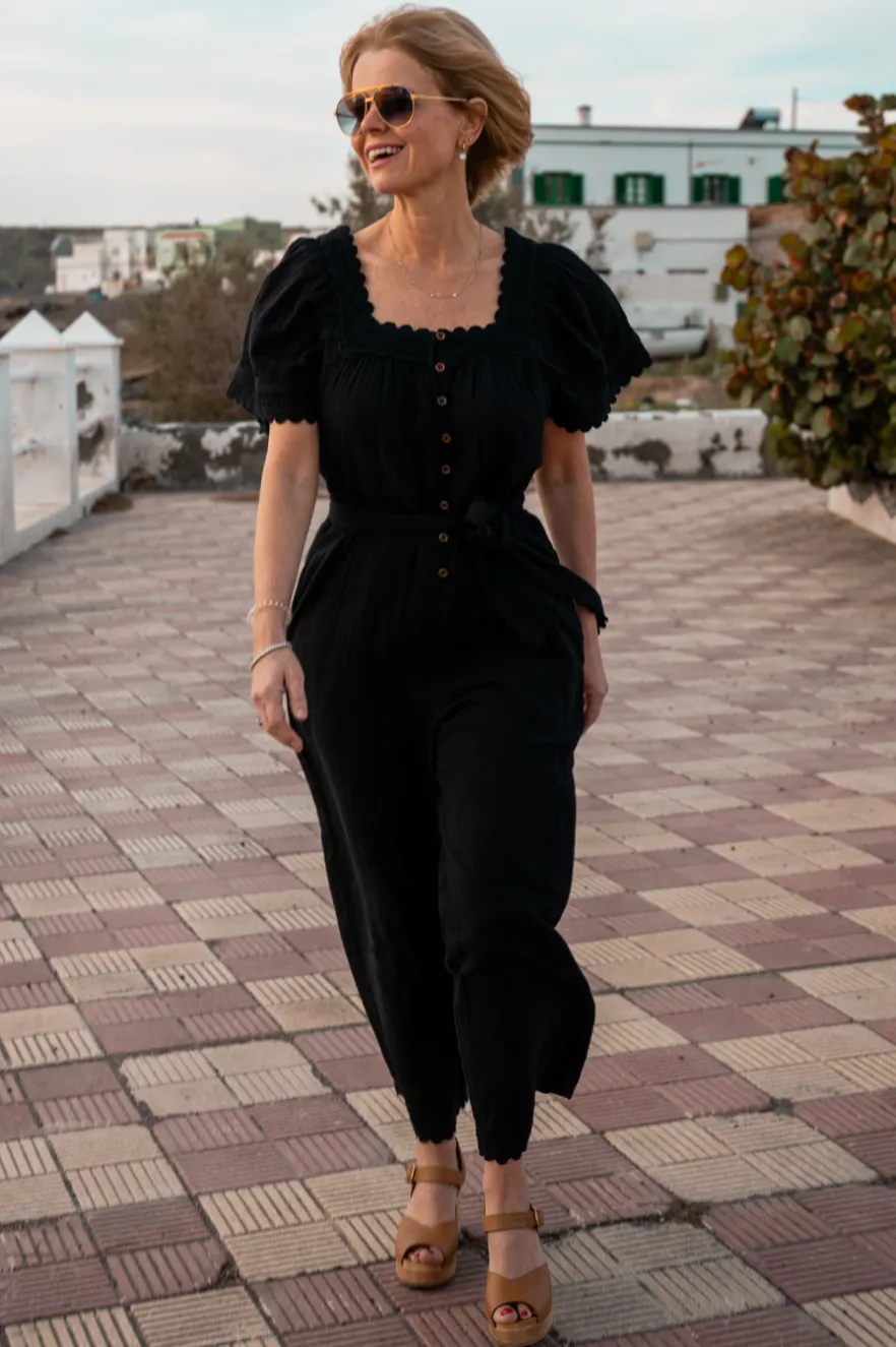 WYSE London Holiday-Briella Jumpsuit - Black