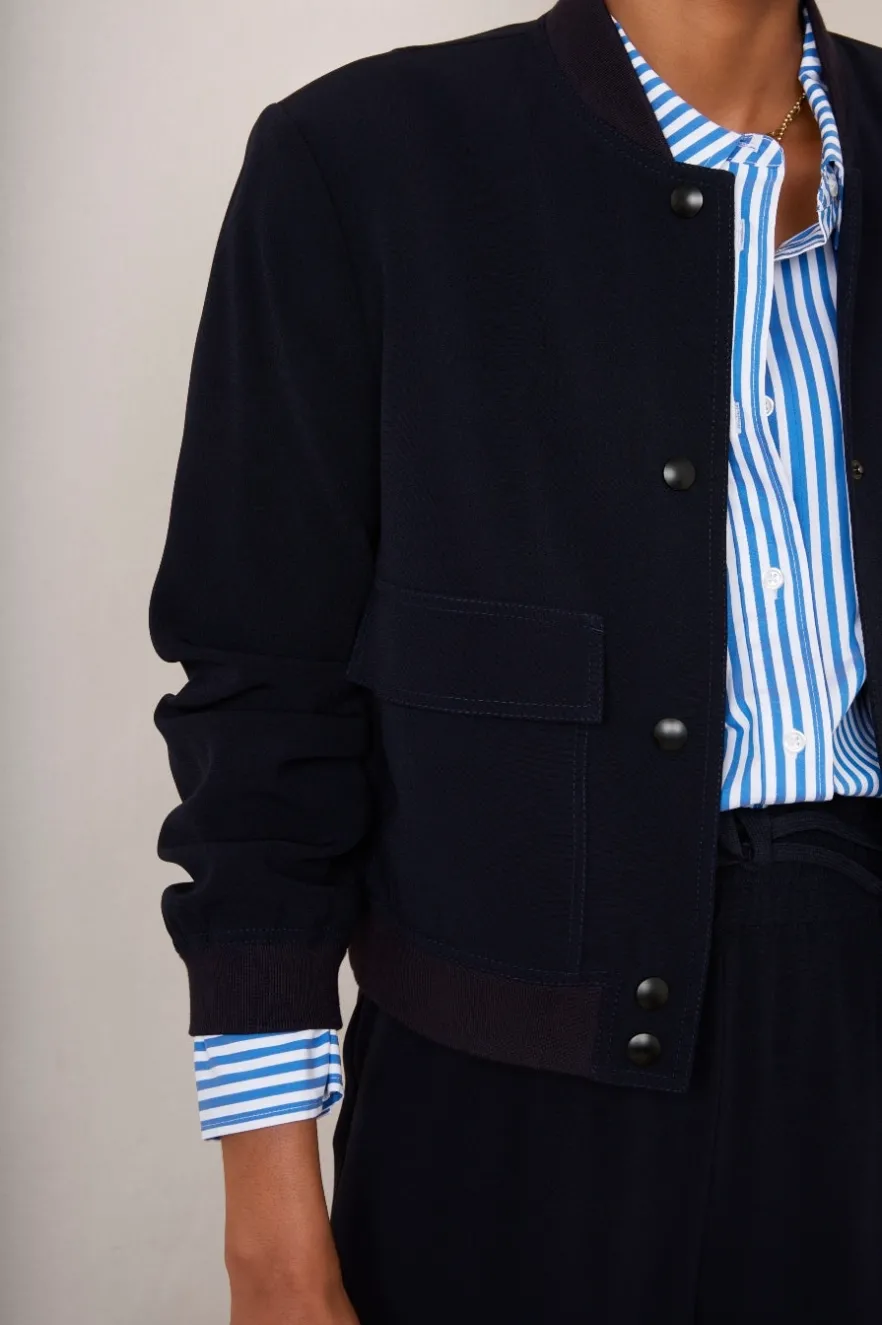 WYSE London Jackets & Outerwear-Carlotta Bomber Jacket - Midnight