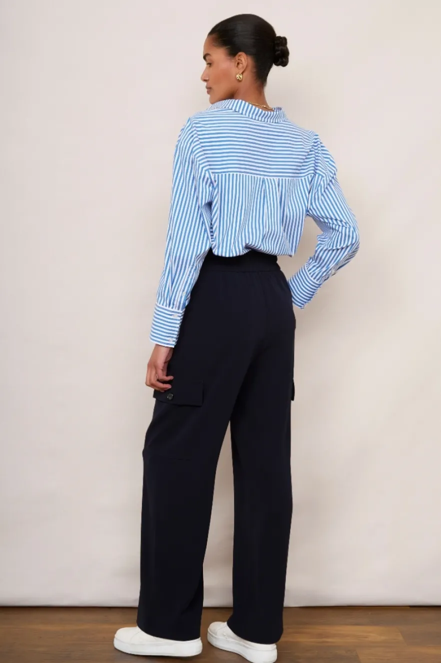 WYSE London Longer Lengths-Carlotta Wide Leg Trouser - Midnight