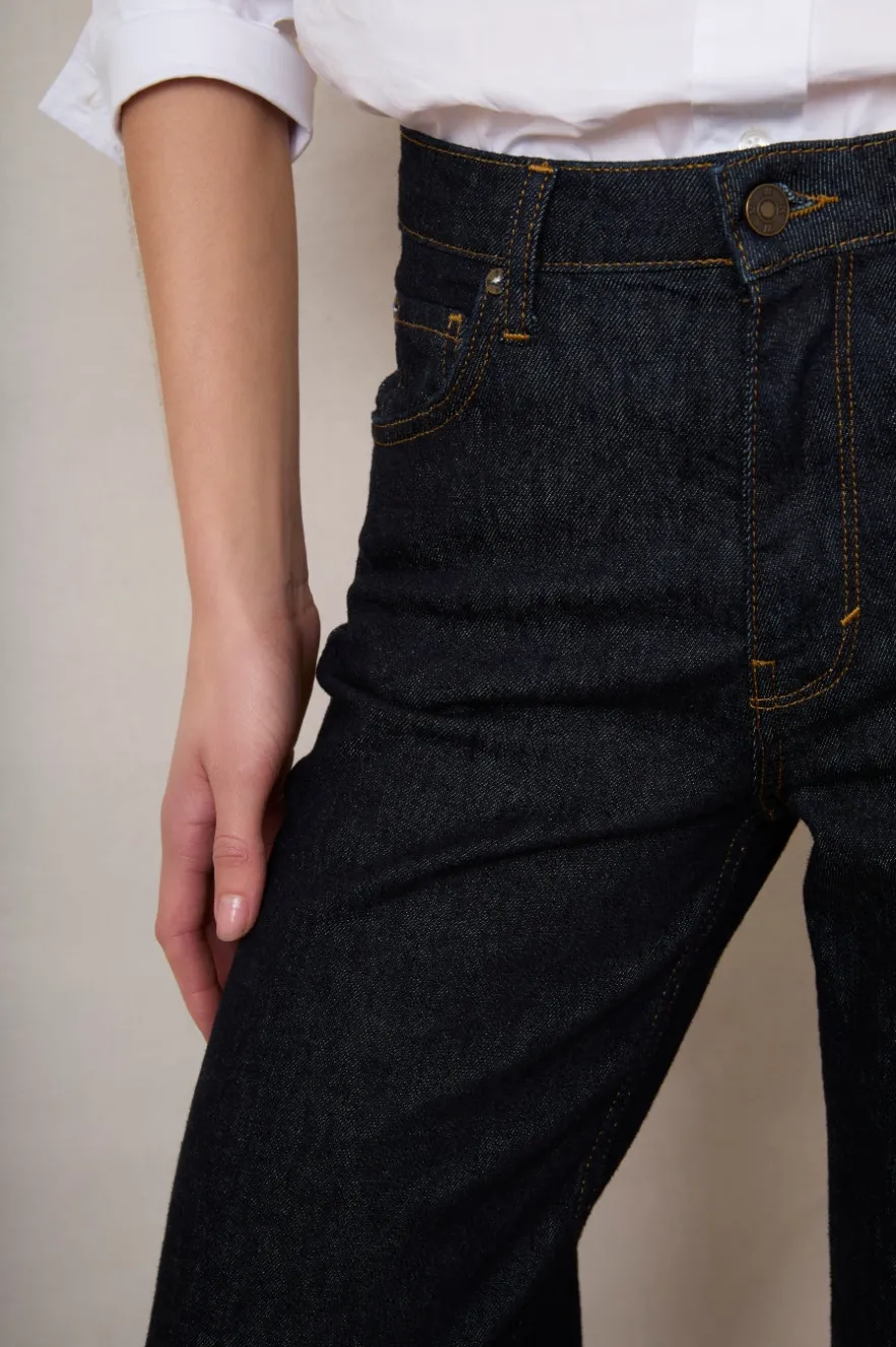 WYSE London Denim-Daisy Girlfriend Jean - Indigo