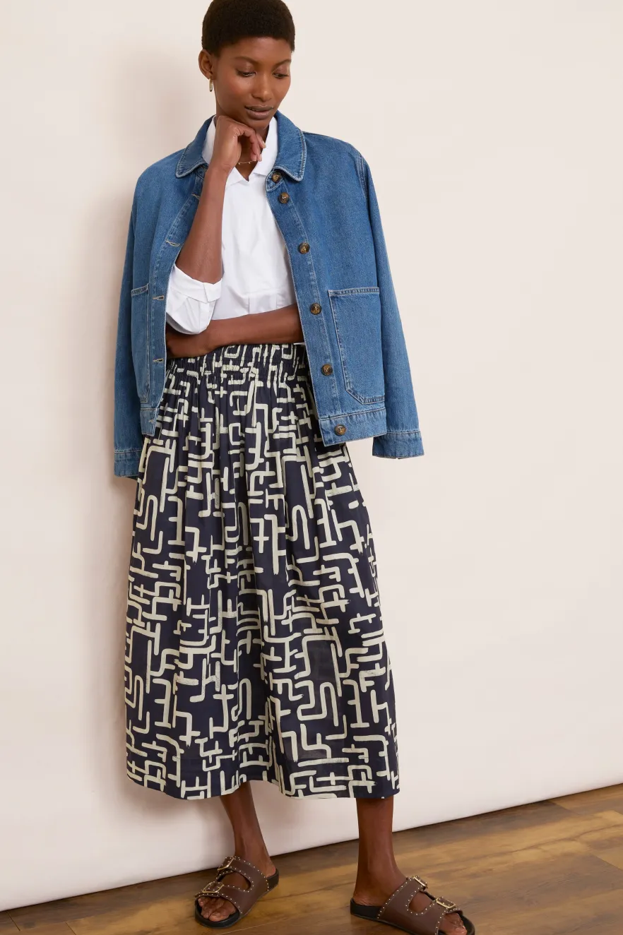 WYSE London Holiday-Db X Wyse Bonnet Skirt - Midnight/Ivory