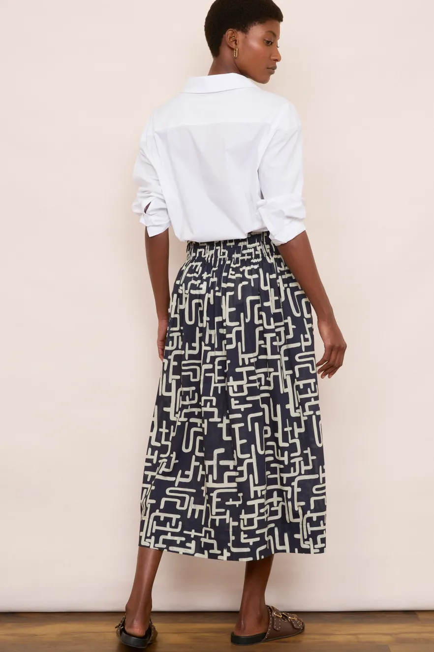 WYSE London Skirts-Db X Wyse Bonnet Skirt - Midnight/Ivory