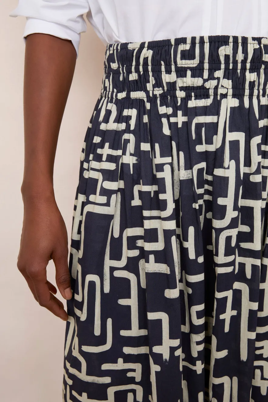 WYSE London Skirts-Db X Wyse Bonnet Skirt - Midnight/Ivory