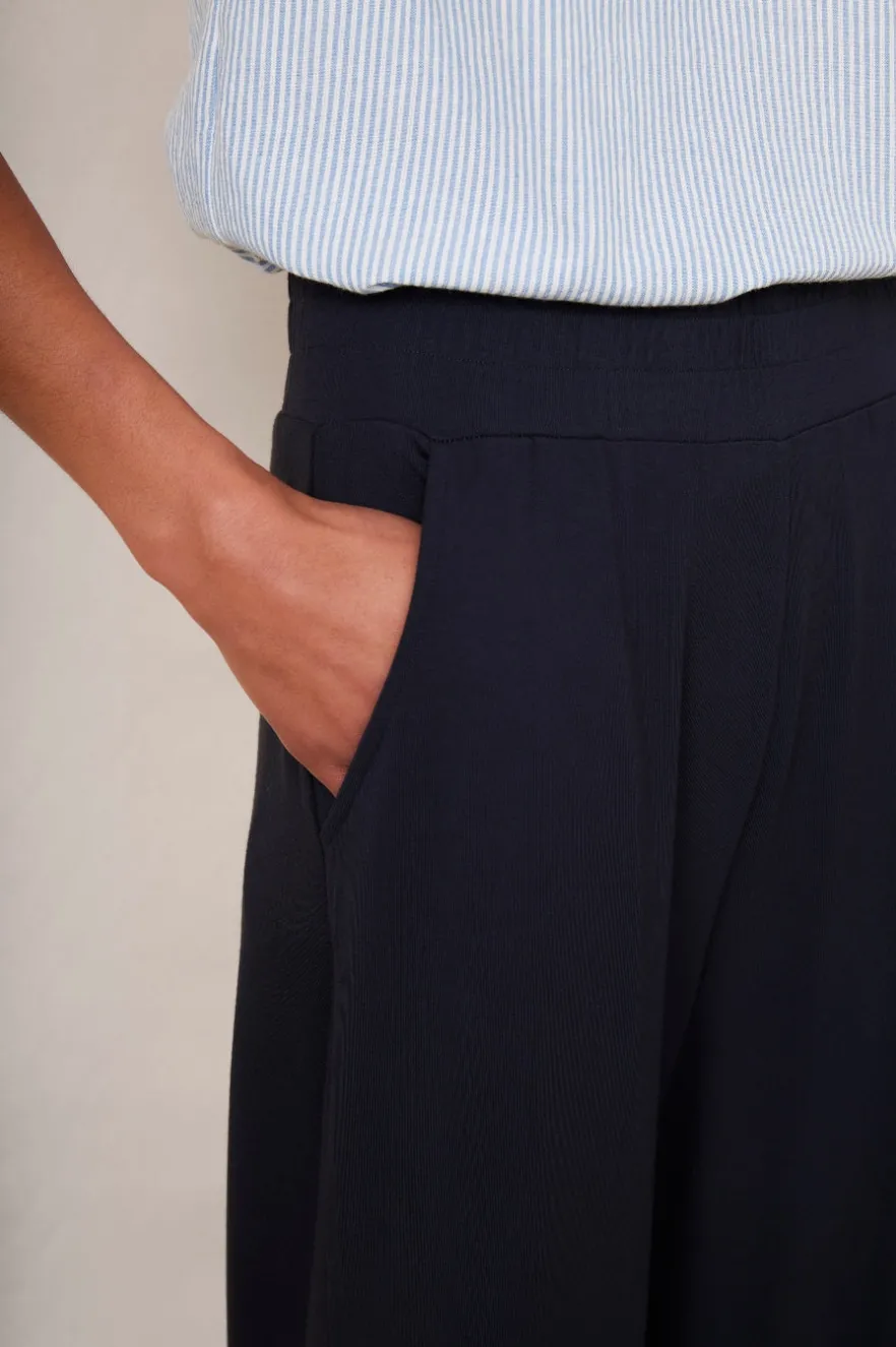 WYSE London Trousers-Delphine Pull On Trouser - Midnight