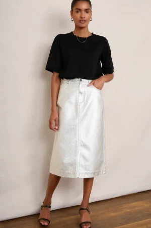 WYSE London Skirts-Eden Skirt - Silver