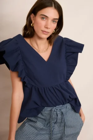 WYSE London Tops-Emmeline Top - Midnight