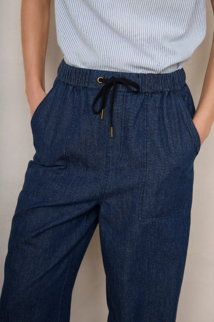 WYSE London Jeans-Freya Parachute Jean - Rinse Wash