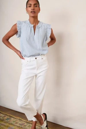 WYSE London Jeans-Harper Slim Leg Jean - White