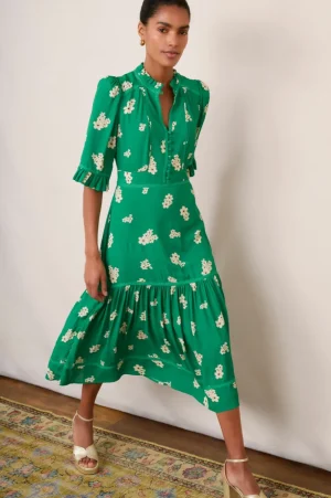 WYSE London Dresses & Jumpsuits-Jodi Floral Dress - Green