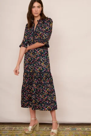 WYSE London Occasionwear-Jodi Floral Dress - Midnight