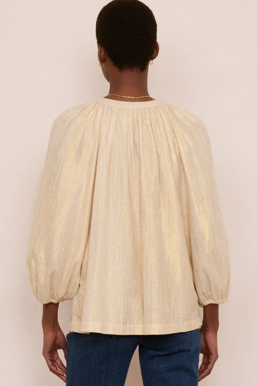WYSE London Occasionwear-Lauren Blouse - Gold