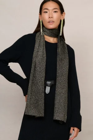 WYSE London Accessories & Shoes-Maddie Metallic Scarf - Disco
