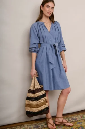WYSE London Dresses & Jumpsuits-Maurelle Dress - Chambray