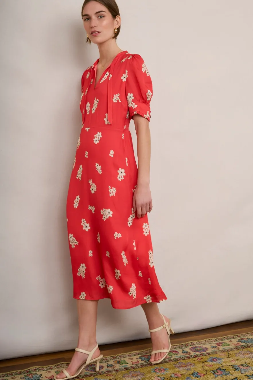 WYSE London Longer Lengths-Paulina Floral Dress - Pink Multi