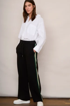 WYSE London Longer Lengths-Penny Ponte Wide Leg Trouser - Black