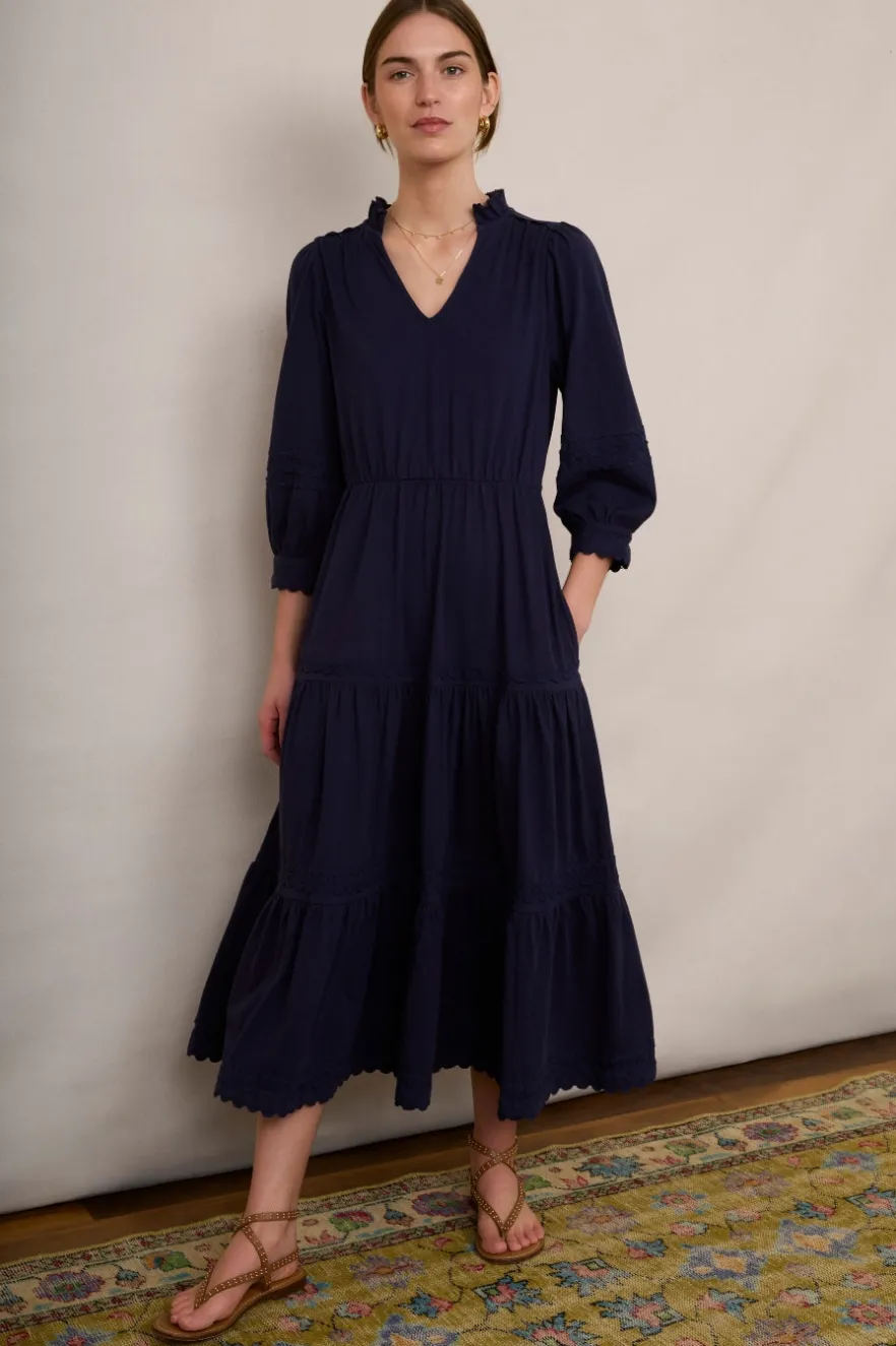 WYSE London Dresses & Jumpsuits-Primrose Jersey Dress - Midnight