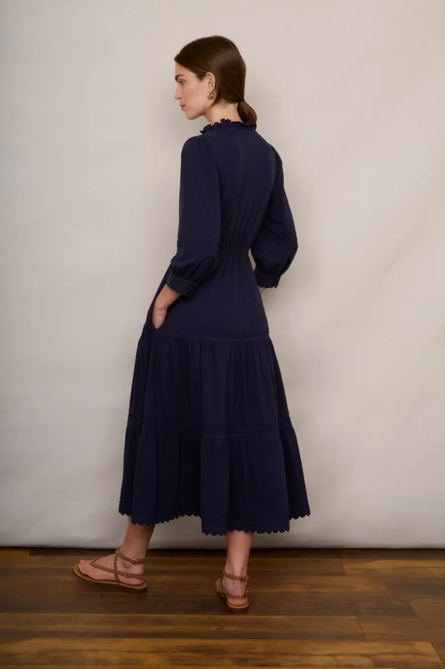 WYSE London Dresses & Jumpsuits-Primrose Jersey Dress - Midnight